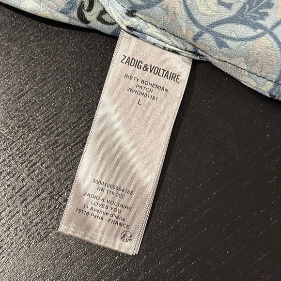 Zadig & Voltaire Risty Bohemian Patch Slip Dress with Lace Trim - L - Picture 6 of 9